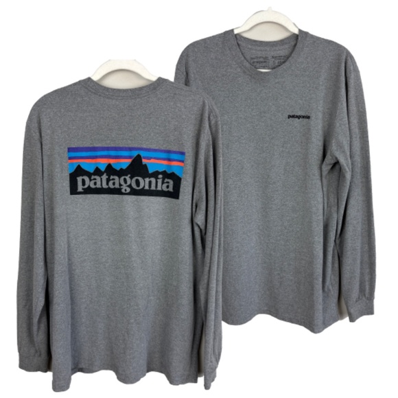 Patagonia Long Sleeved Logo Responsibili-Tee in Gravel Heather - Size Large - Picture 1 of 8